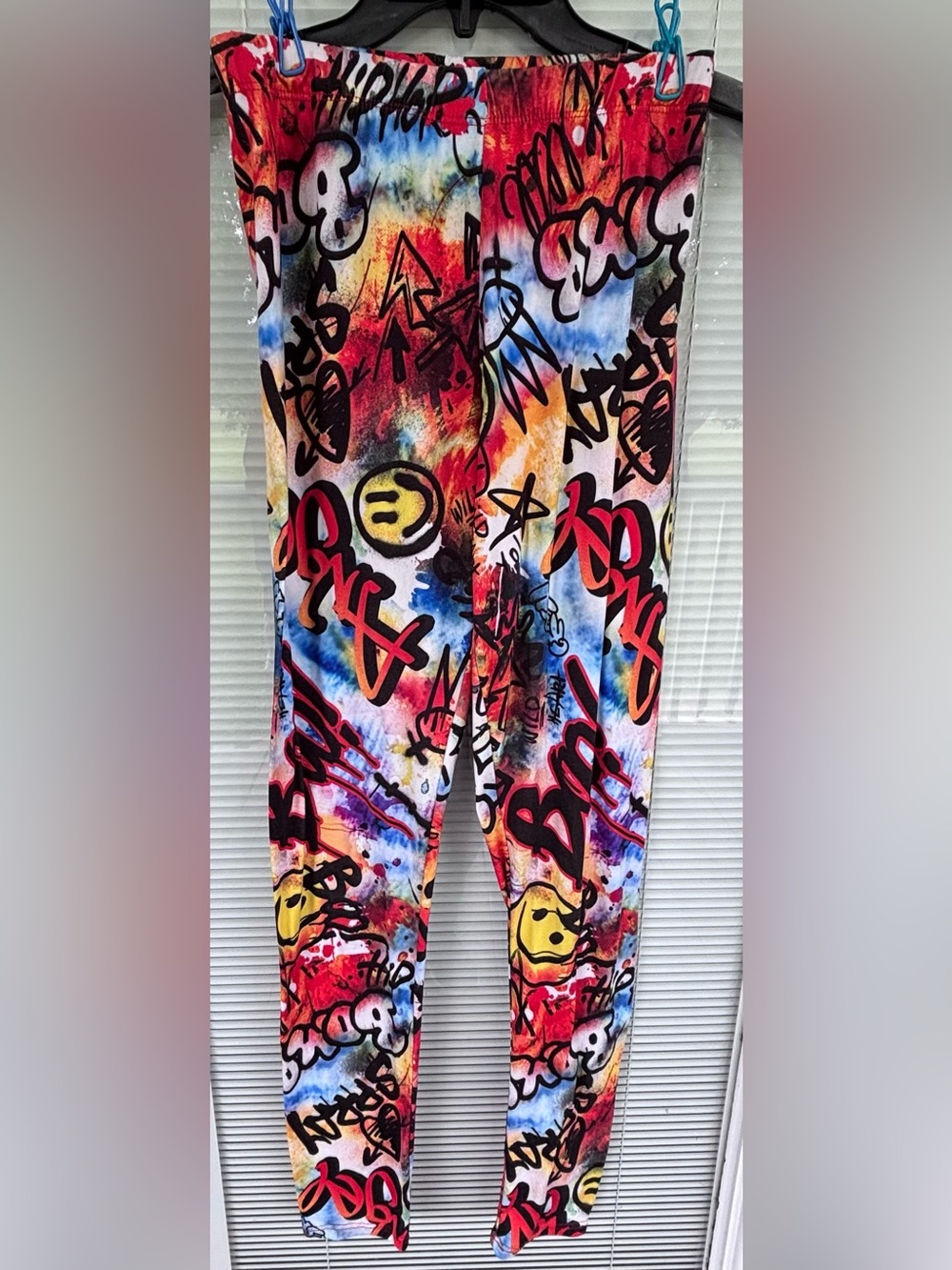 Fashion Nova Artsy Graphic Graffiti Print Leggings - M